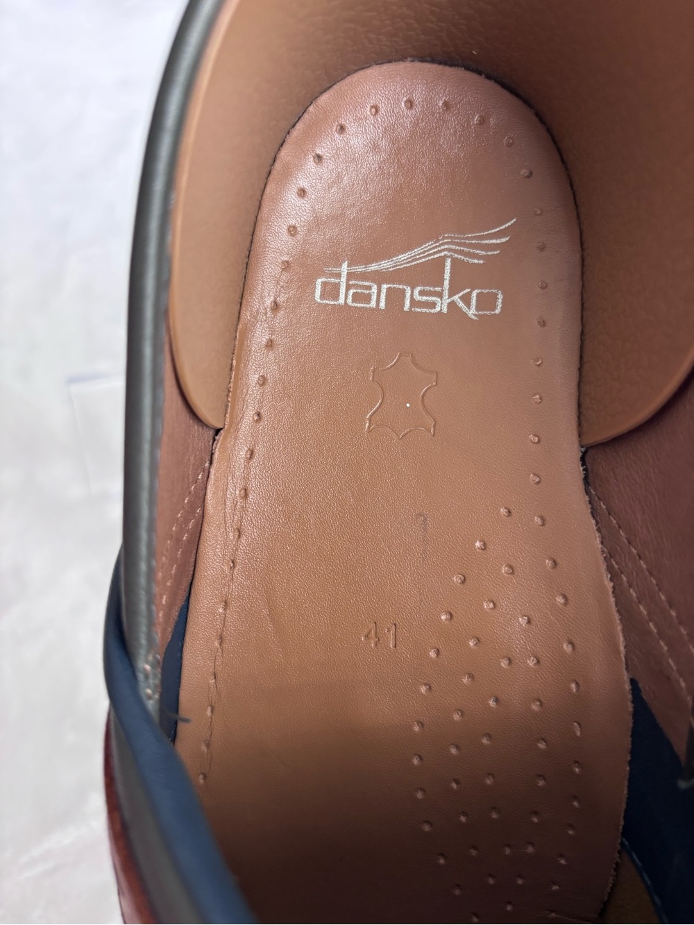 DANSKO Pavan Navy Full Grain Leather Professional Slip-On Clog--EUC--11 - Picture 6 of 15
